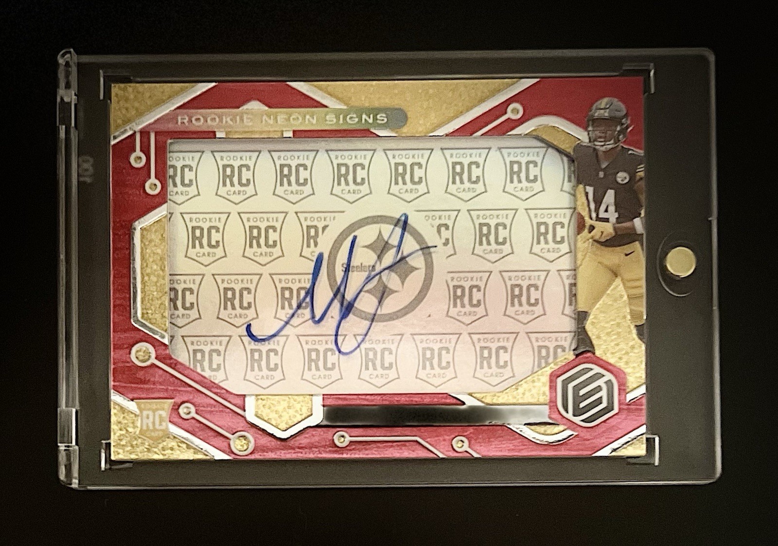 George Pickens Panini Elements Rookie Neon Signs #RNSGP Red