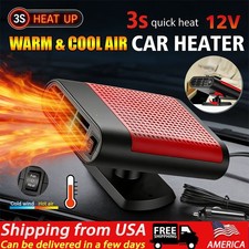 1200W Portable Electric Car Heater 12VDC Heating Fan Defogger Defroster Demister