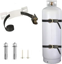Propane Tank Holder ，Cylinder Wall Mounted Brackets, Ratchet Straps（6.6Ft ）, Ste