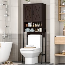 Over The Toilet Storage Cabinet, Farmhouse Over Toilet Storage Cabinet, Metal...