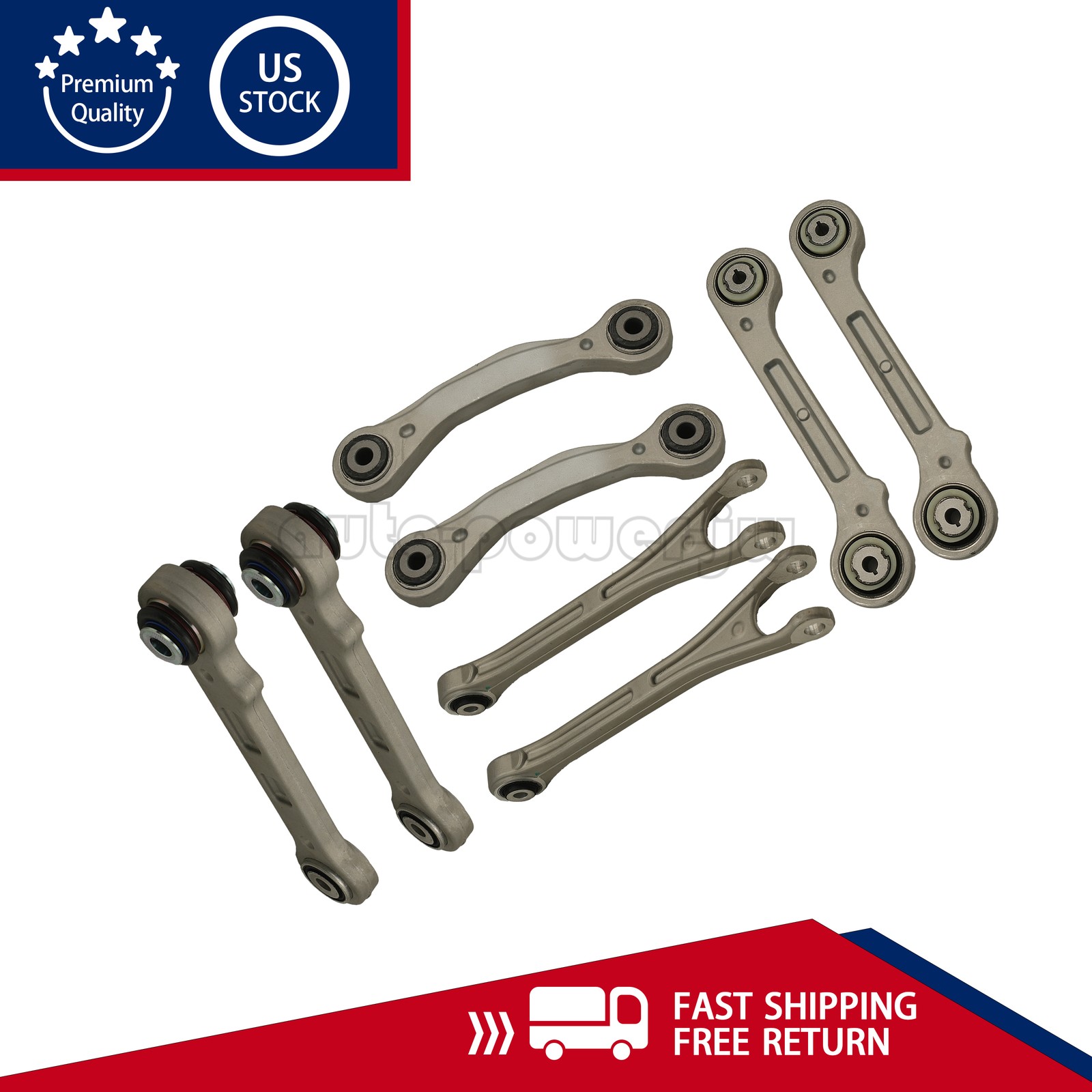 NEW 8PCS Rear Suspension Control Arm Kit Fit 2017+ Maserati Levante US