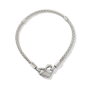 100% New PANDORA 925 Sterling Silver Studded Chain Charm Bracelet