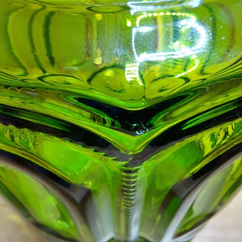 Le Smith Vintage grün Glas Mond Sterne Kanister OHNE Deckel - Bild 7 von 13