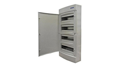  Obudowa natynkowa z tworzywa 4x12 IP40 drzwi białe N+PE Schrack Technik Polska