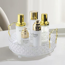 360 Rotating Makeup Organizer for Vanity, Adjustable Perfume Organizer for Dress