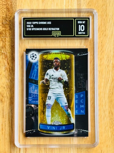 2022 Topps Chrome UCL Specimens Vinicius Jr #S-11 Gold Refractor /50 Vini GRADED