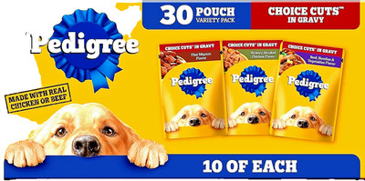 Pedigree Choice Cuts in Gravy Adult Soft Wet Dog Food , 30 Count, Free shipping