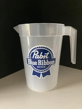 🔥 New Pabst Blue Ribbon PBR 64oz Beer Bar Plastic Pitcher Restaurant Tap Pitchr