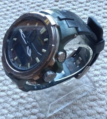 [EXC+5] Casio Pro Trek PRW-6000SC Ana-Digi Carbon Band Triple Sensor JDM