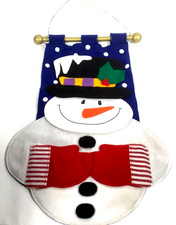 Handmade Christmas Felt Snowman Wall Hanging ...