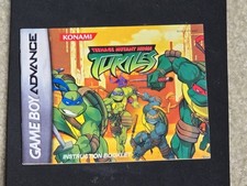 Teenage Mutant Ninja Turtles Nintendo Game Boy Advance Manual Only