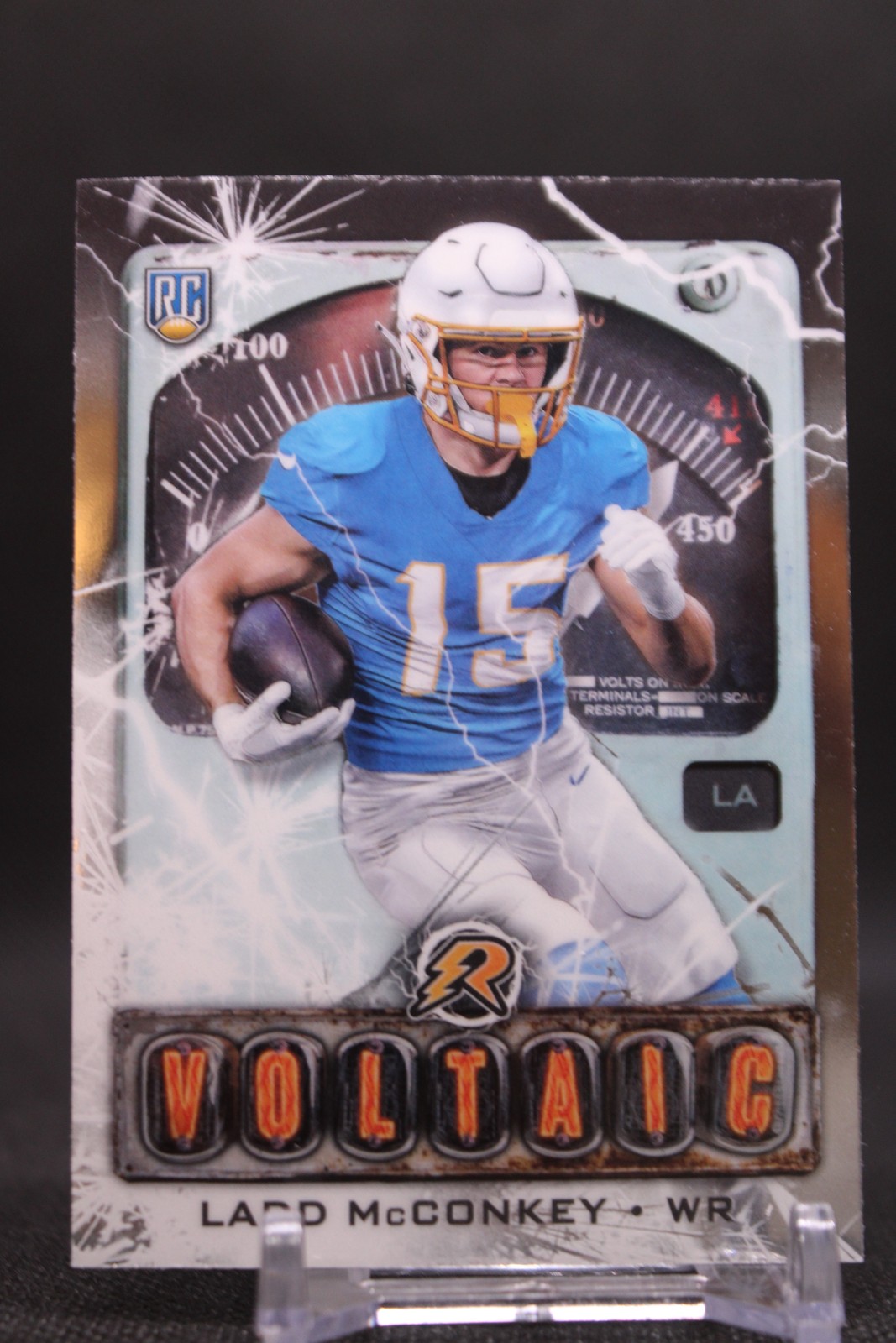 Ladd McConkey #V-12 2024 Topps Resurgence Voltaic Los Angeles Chargers