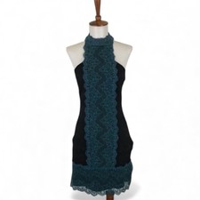 Free People Natasha Dress Women's XS Lace Halter Sleeveless Mini Sheath Sexy