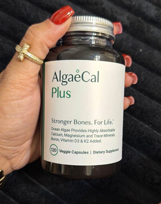 AlgaeCal Plus Bone Health Dietary Supplement Vegetarian Capsules 120 Unflavored