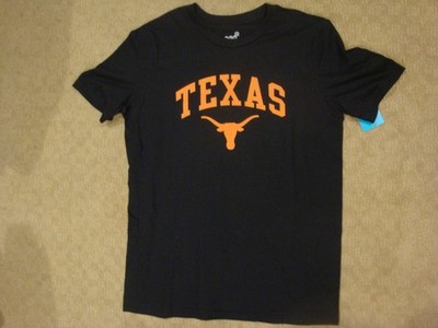 NWT  UT University of Texas Longhorn Boys S/S Black T-Shirt Youth L