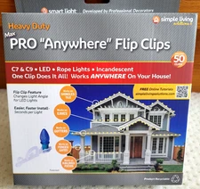 Simple Living Solutions Max Pro Anywhere Christmas Light Strand Flip Clips 50 Ct