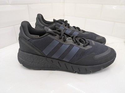 Adidas Originals ZX 1K BOOST Mens 8.5 Black Blue Sneaker Running Shoe H05335 NEW