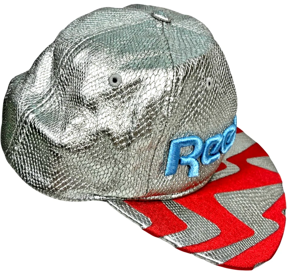 Sombrero Reebok Kamikaze Gancho Escala Pez Gris/Naranja Snapback con Guión Azul Elevado Foto 4 de 4