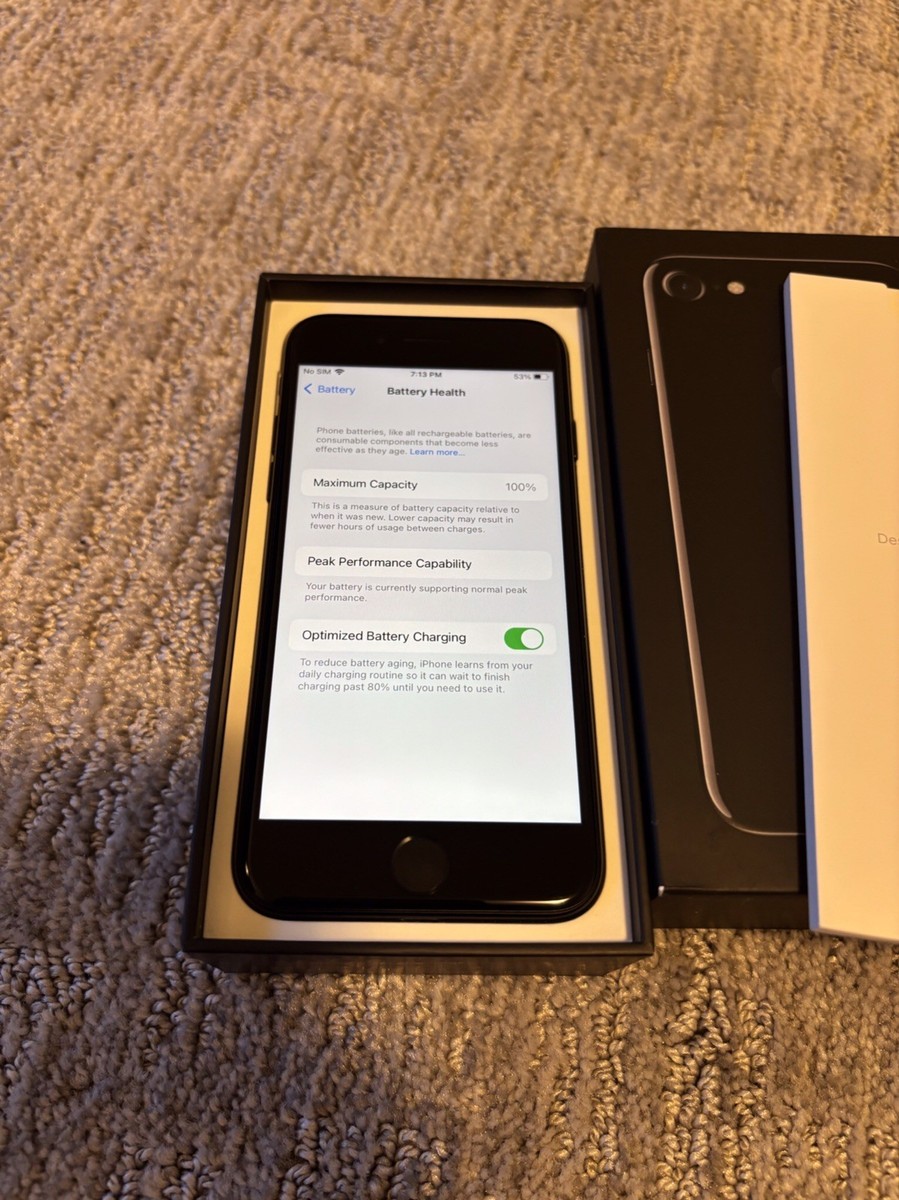 iPhone 7 ブラック 128GB Apple iPhone 7 128GB - Jet Black Unlocked Fully Functional