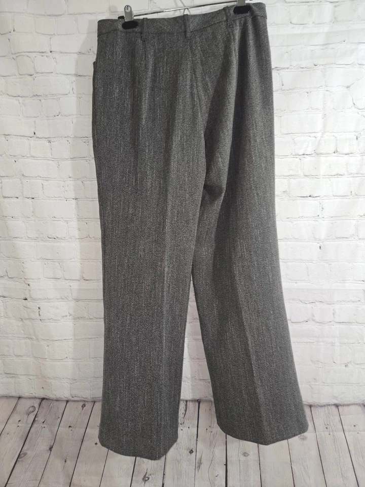 Pantalones De Colección Max Studio Pierna Ancha Espiga Tweed 10 Preppy Academia Oficina Foto 3 de 4