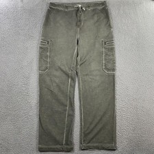  325 Helmut Lang GD Sweatpants Mens Large Green Cargo Drawstring Made Portugal