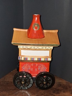 Kamotsuru Sake Decanter Japanese Porcelain Design Bottle EUC Vintage Japan