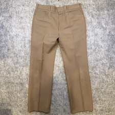 Vintage Levi's Action Slacks Pants Men's 36x32 Taupe Brown Straight Leg 70s 80s