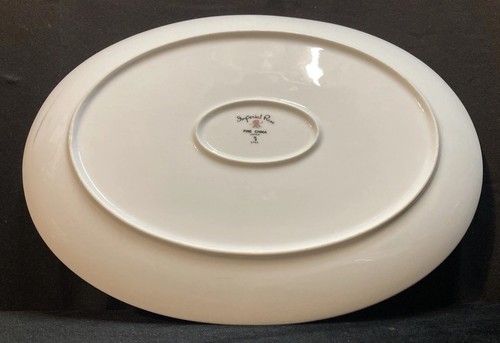 Imperial Rose 6702 Pink Rose Oval Serving Dish 14” - Picture 6 of 12