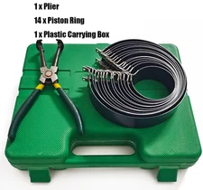 Piston Ring Compressor Tool Plier Set With Plastic Carrying Box For Cars Engines