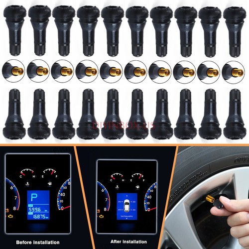 200pcs Car Auto TR 413 Short Rubber Tubeless Snap-In Tyre Tire Valve Stems Black - Picture 4 of 24