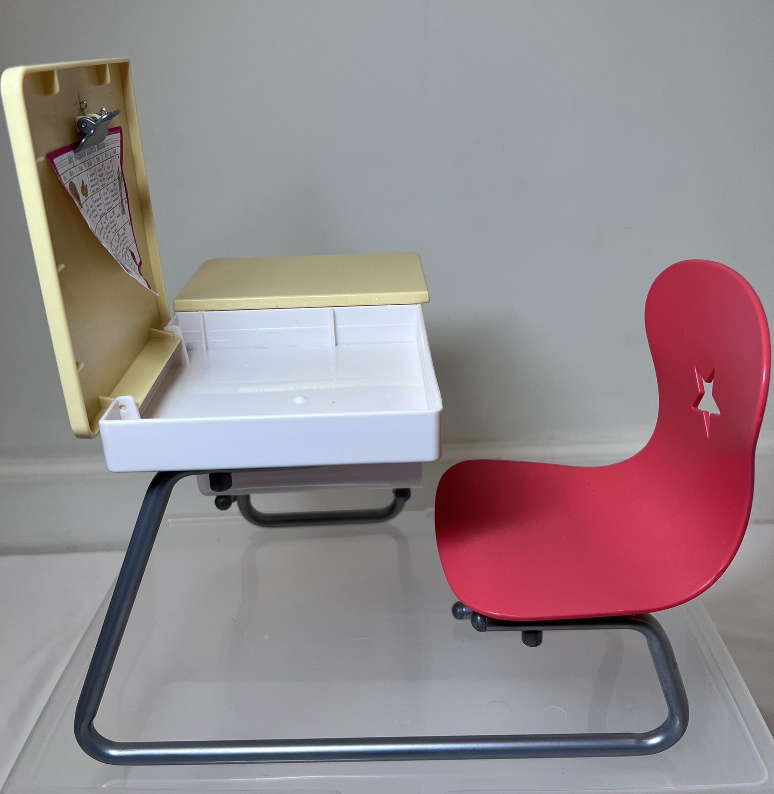 2015 American Girl Doll FlipTop Desk 18” Doll Size With School