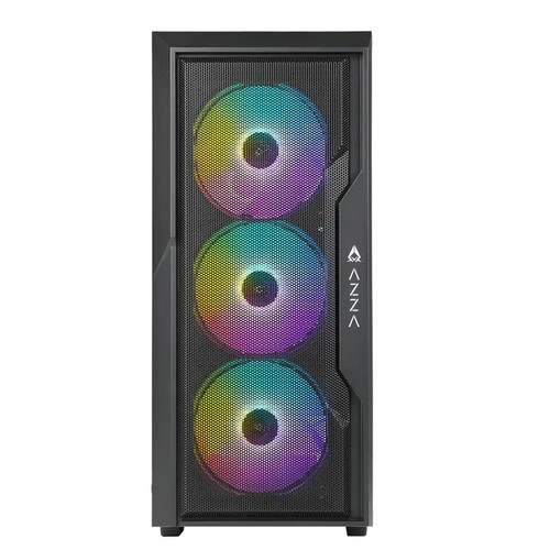 Gamer Gaming Tower Gehäuse AZZA Fighter 290 Black 4x ARGB Lüfter USB 3.0 - NEU - Bild 2 von 9