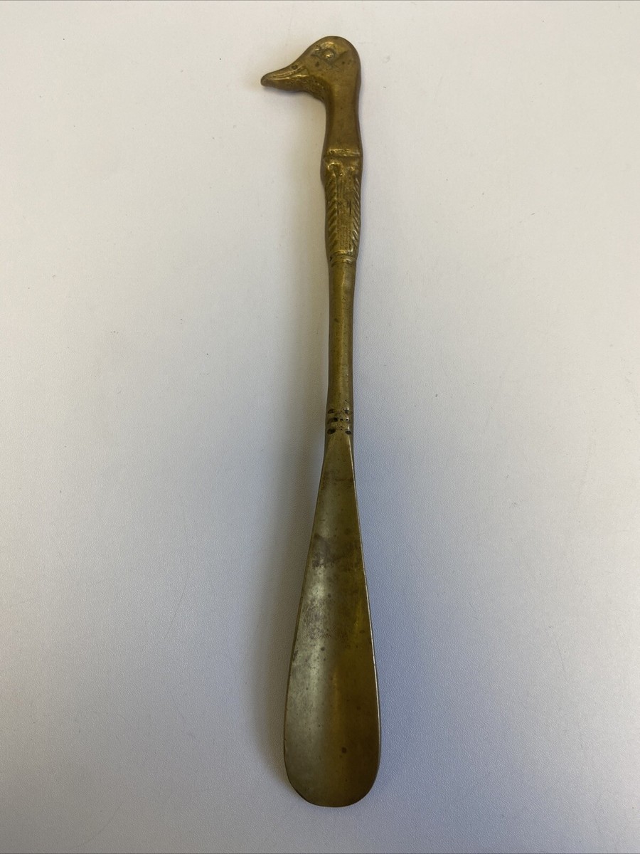 Vintage Brass Duck Head Shoe Horn 10 Vintage Brass Duck Head Shoe Horn 10