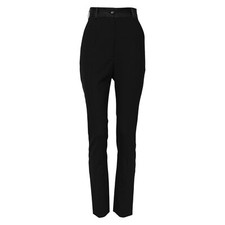 DOLCE & GABBANA Pants Black Wool High Waist Skinny Trouser IT40/US6/S 1200usd
