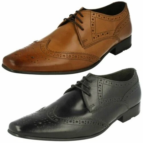 Herren Base London Formelle Schnürsenkel Leder Absatz Schuhe Charles - Bild 1 von 1