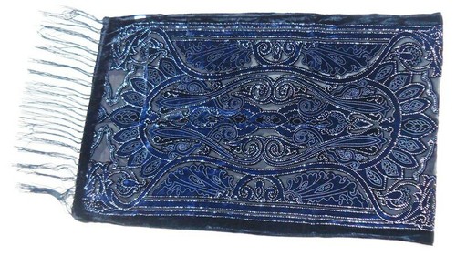 New Fashion Glitter Shawl Women Queen Print Velvet Silk Scarf For Wedding Gift - Picture 11 of 12