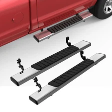 2PCS 6" Running Board Side Step Nerf Bar For 19-2022 Sierra/Silverado Reg Cab