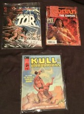 Lot Fantasy/Adventure comic magazines - Conan the Savage, Kull & the Barbarians