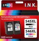 I.N.K. Canon PG-545XL / CL-546XL InkJet Cartridges 2 Pack Black & Colour