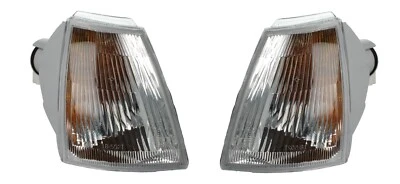 CLIGNOTANT AVANT GAUCHE + DROIT TRANSPARENT RENAULT CLIO I 1990-1996. - Photo 1/4