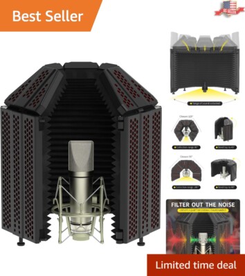 Compact Soundproof Microphone Isolation Booth - Ideal for Recording Sessions