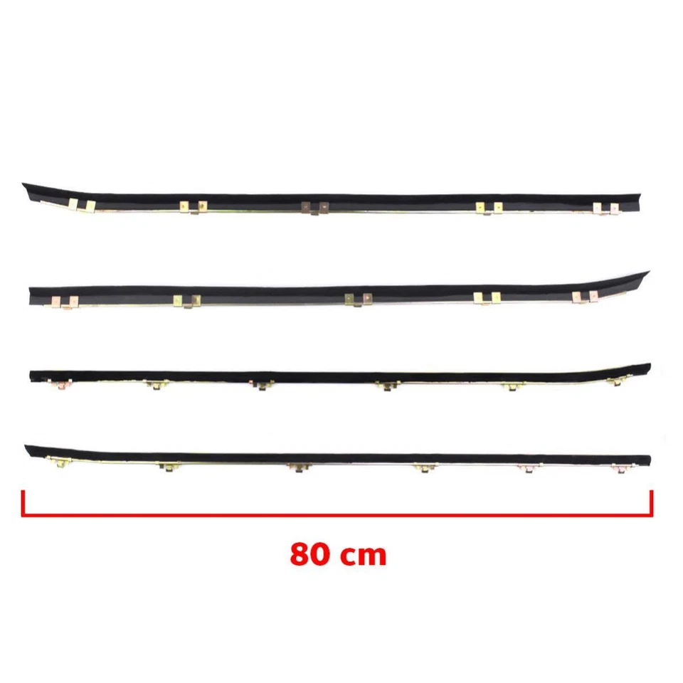 Set Front Weatherstrip Door Belt Trim NO Vent L+R Fits Datsun 620 Truck 1972-79 - Image 4 of 4