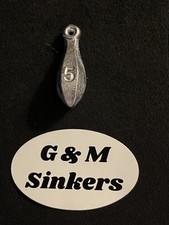 25 Bank Sinker Size  5oz Hand Made with top grade lead Fishing Weights  USA