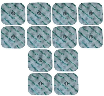 TENS Electrode Square Studded Pads for Compex Machines x12 By Healthcare World®