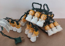 Hallmark Trio Angels Praying Christmas Tree Lights 21 w/ Halos