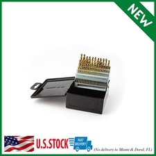 60pc Drill Bit Set M2 HSS High Speed Steel Bits Numbered 1-60 Metal Case