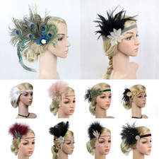 1920s Headband Feather Bridal