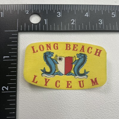 Vtg 1970s Cox Int l LONG BEACH LYCEUM (Silk Patch / Sticker ?-Read) 03NR