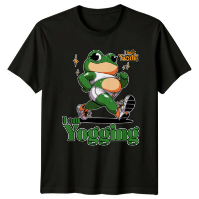 Frosch Ich jogge T-Shirt lustig Yoga Fitness Laufen Tee Heck Yeah!