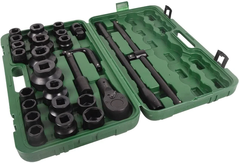 26pcs 3/4" Drive Deep 6-Point Impact Socket Set Metric 21-50mmm 6-Point Sockets - Image 4 of 4